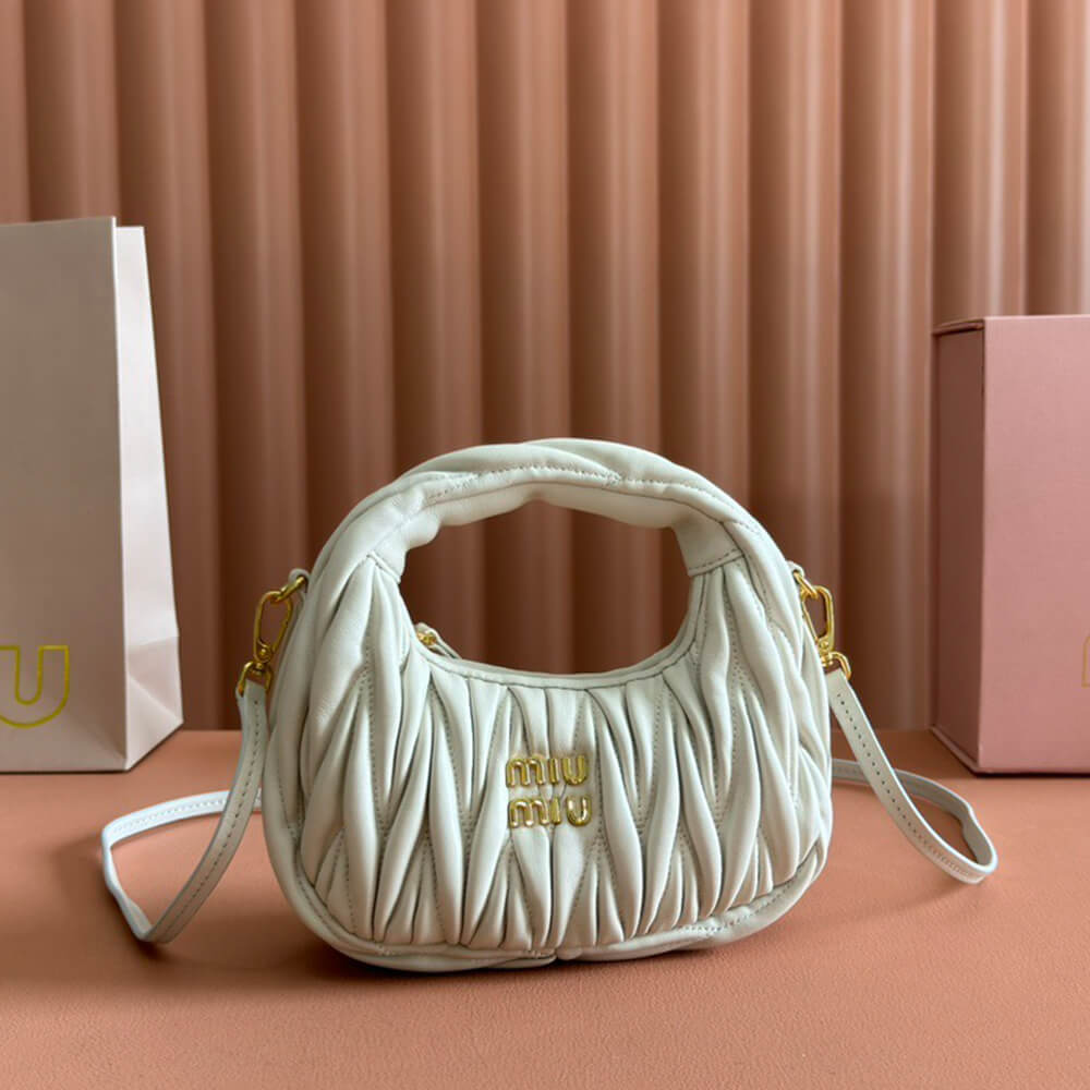 Mini Wander matelasse nappa leather hobo bag(high-end grade)