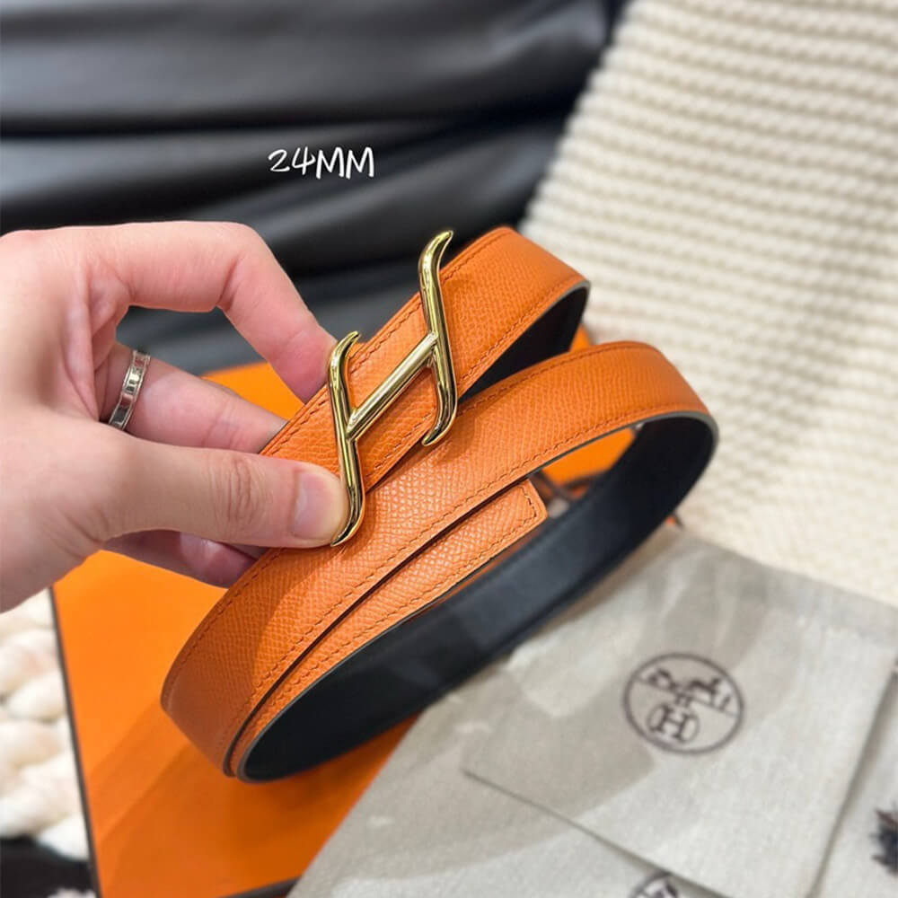 HDN belt buckle   Reversible leather strap 24 mm