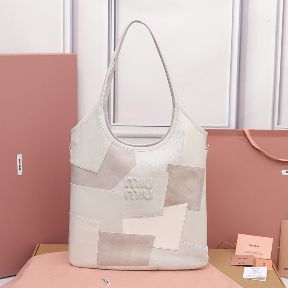 MIUMIU REGULAR IVY leather patchwork bag(HIGH-END GRADE)
