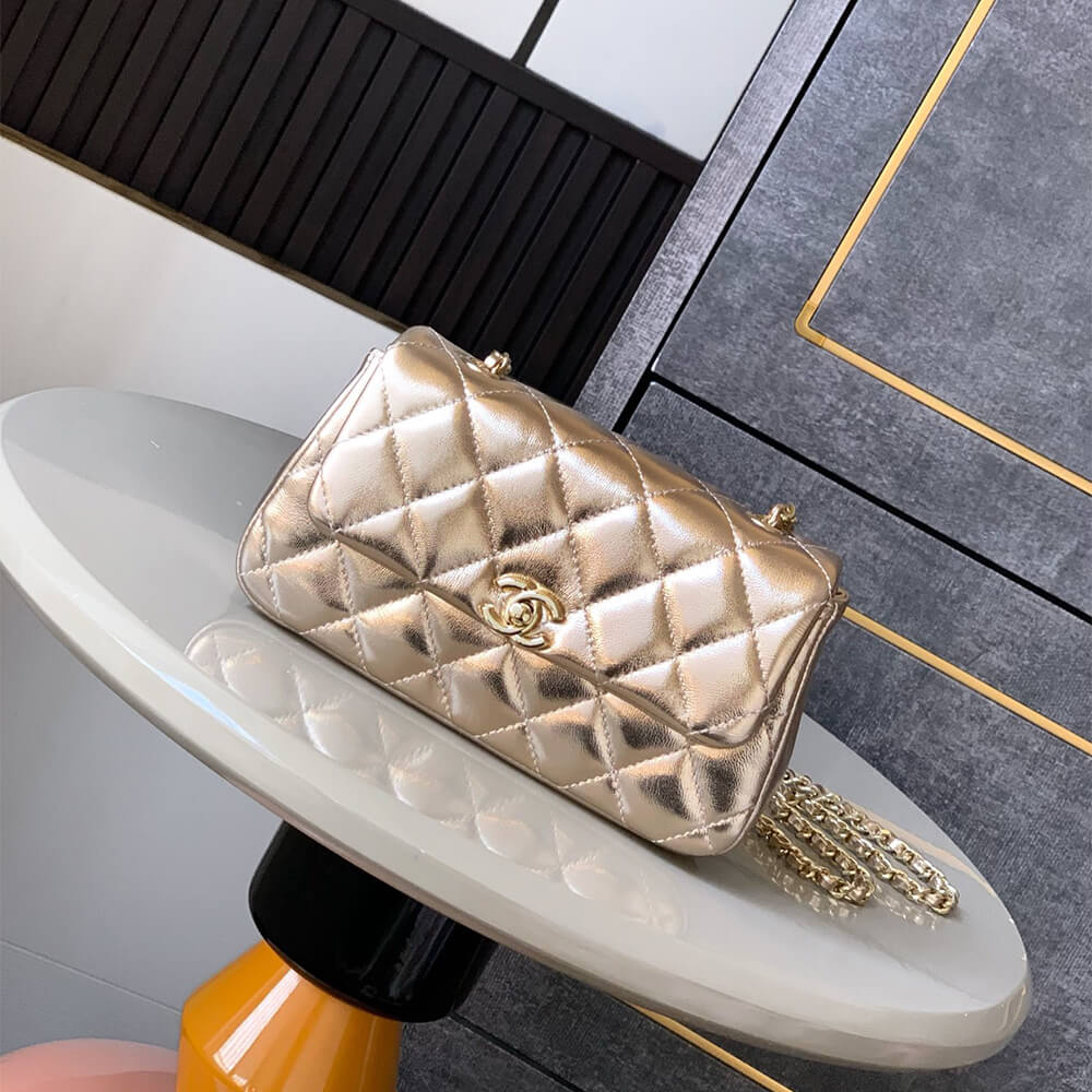 Chanel FLAP PHONE HOLDER WITH CHAIN(HIGH-END GRADE)