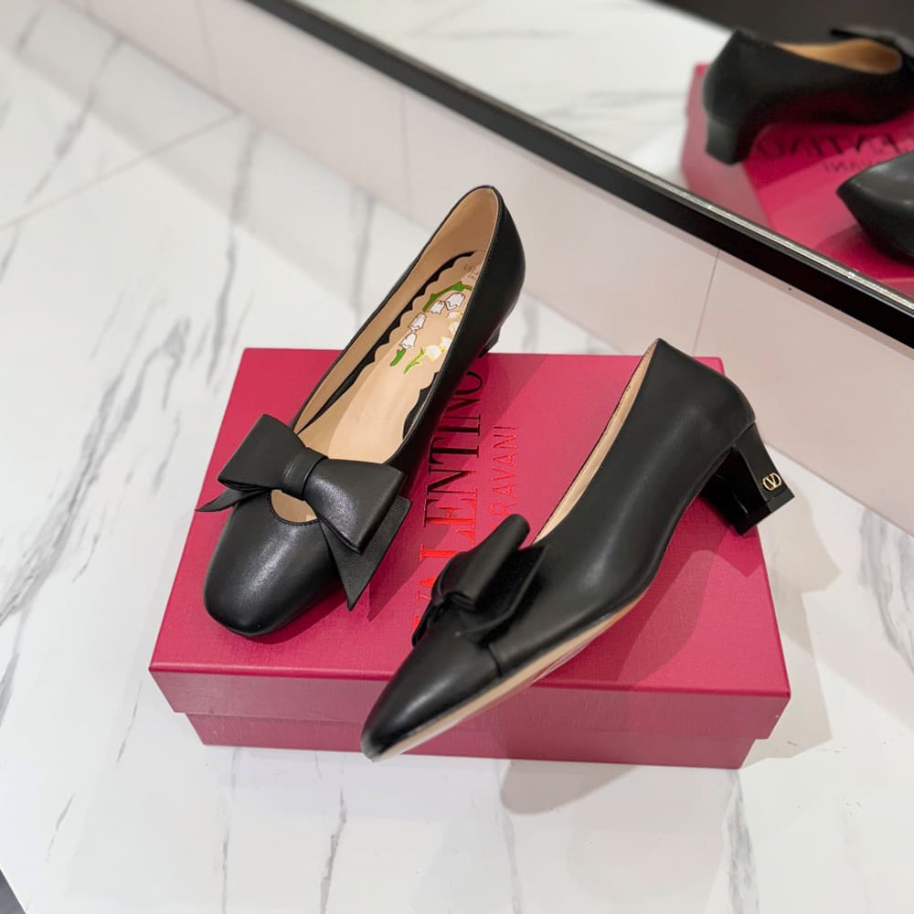 VALENTINO BOWOW sheepskin high heels (heel height 4.5 cm)