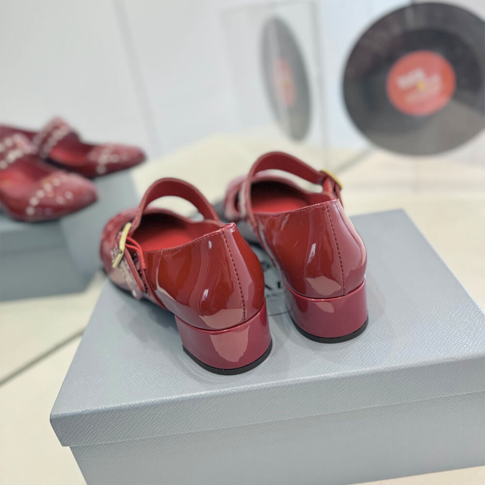 PRADA Patent leather Mary Jane pumps