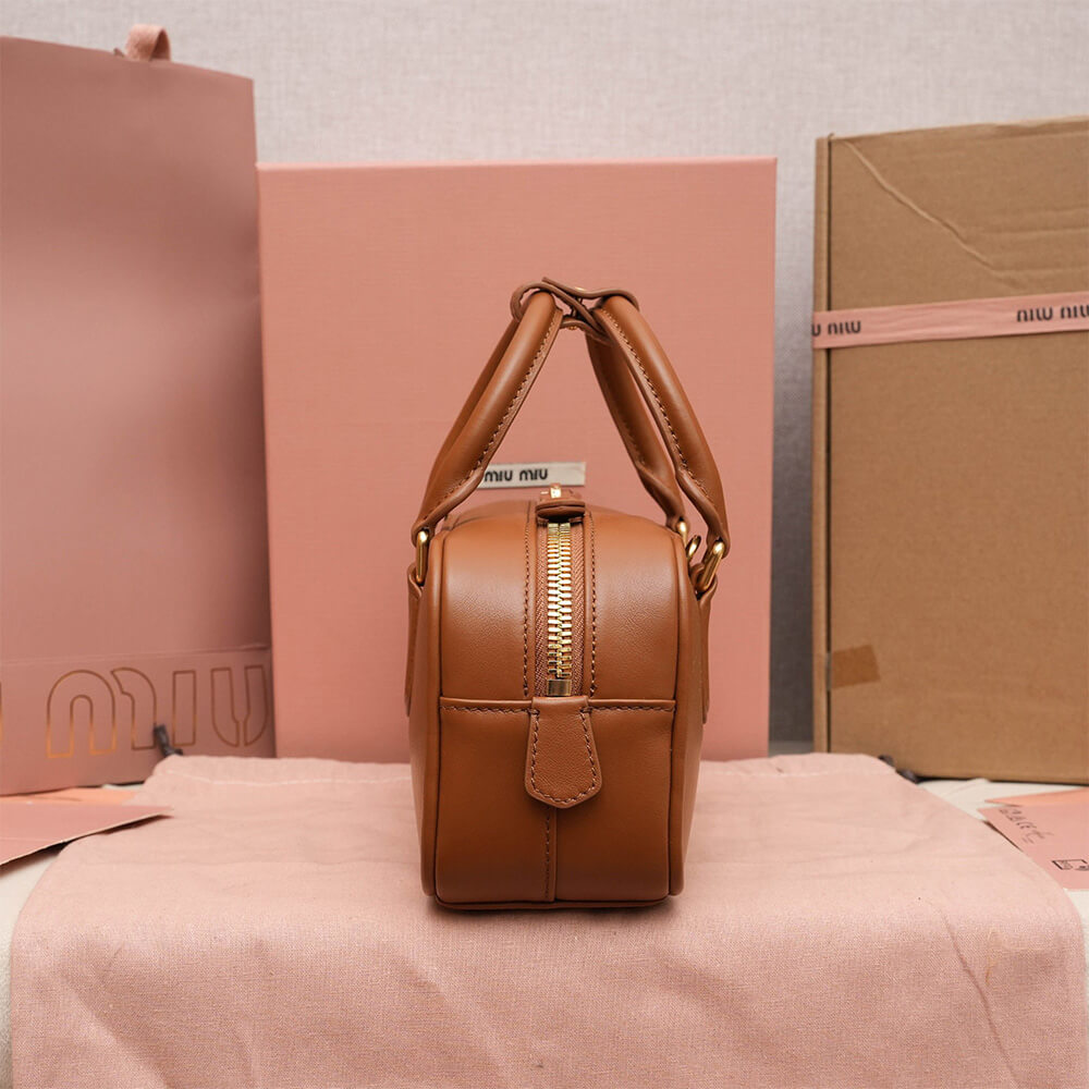 MIUMIU Medium Arcadie Leather Bag(HIGH-END GRADE)