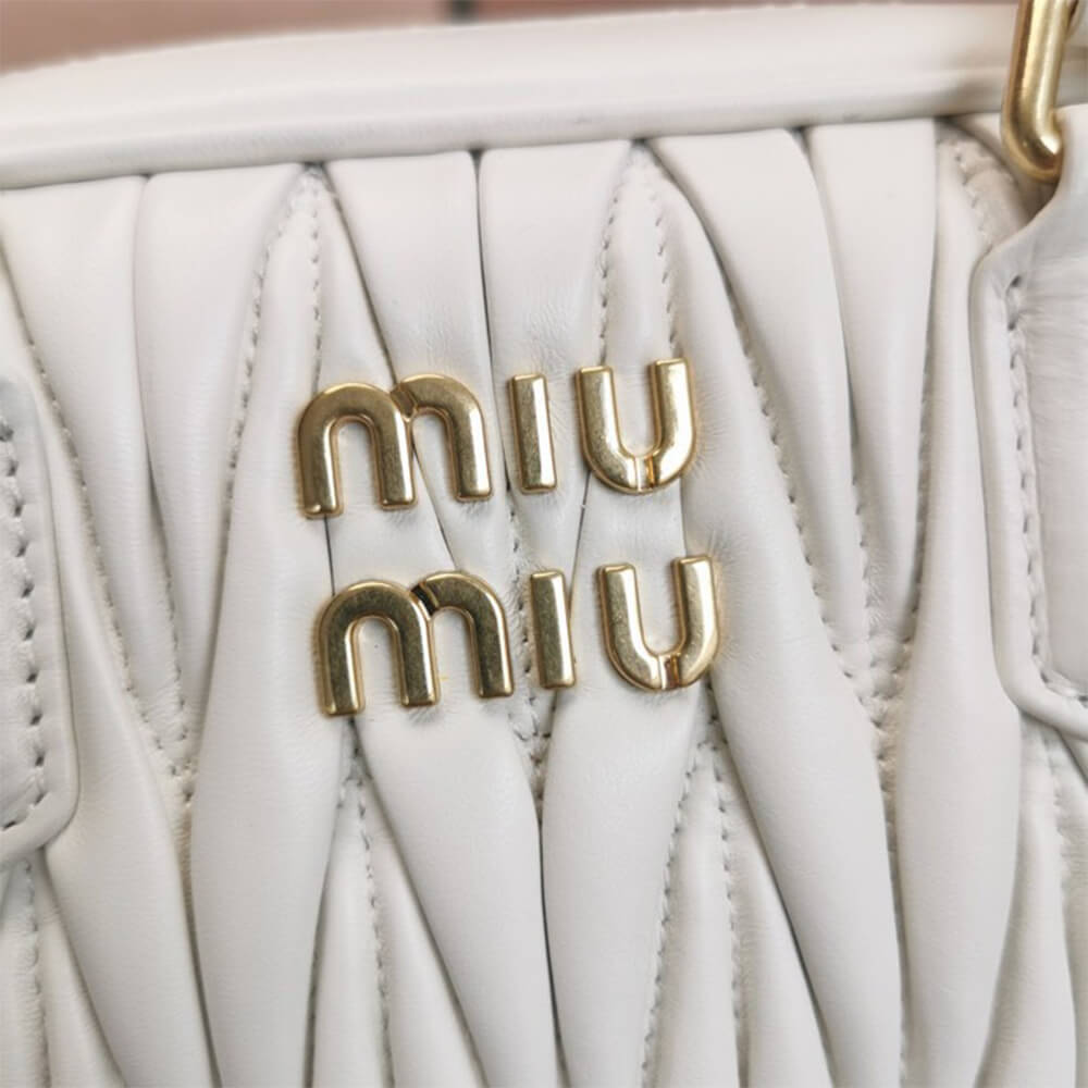 Matelasse nappa leather top-handle bag