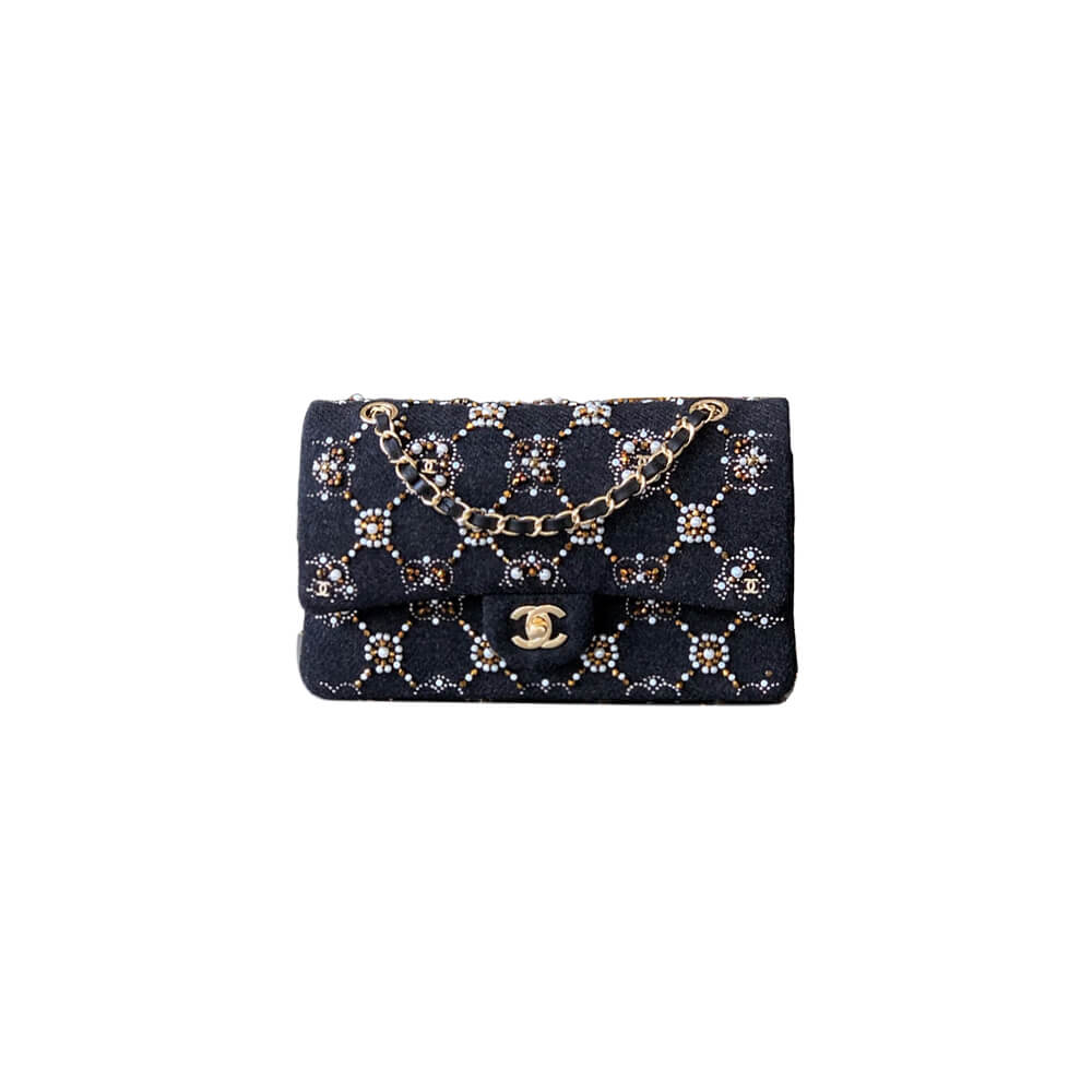 CHANEL Pearl Classic Double Flap Handbag(HIGH-END GRADE)