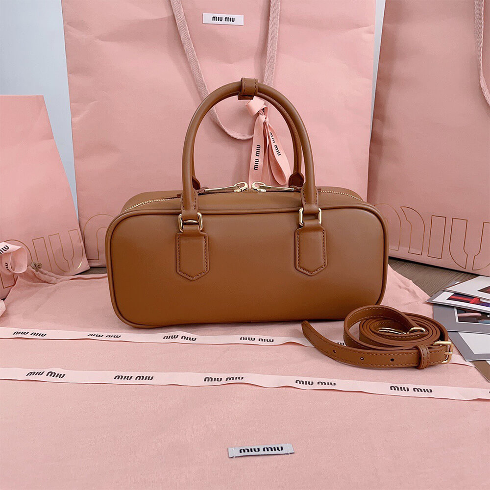 MIUMIU Large Arcadie Leather Bag(HIGH-END GRADE)