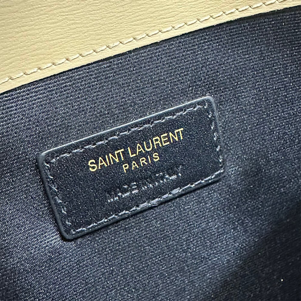 YSL uptown pouch in canvas and leather
