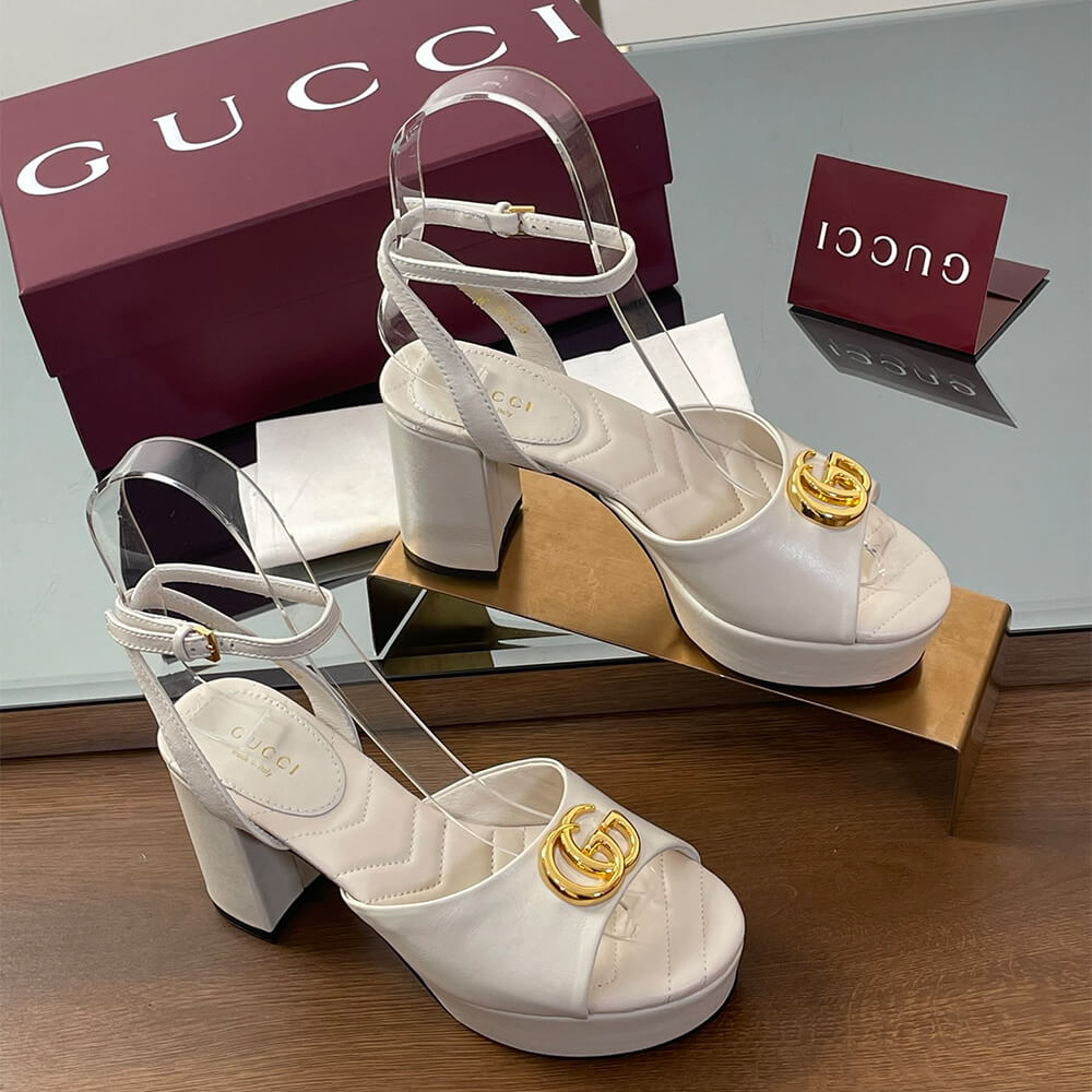 GUCCI Women s platform sandal with Double G