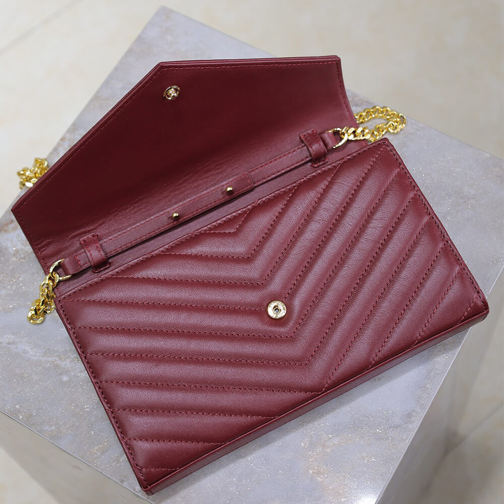 YSL cassandre chain wallet in lambskin