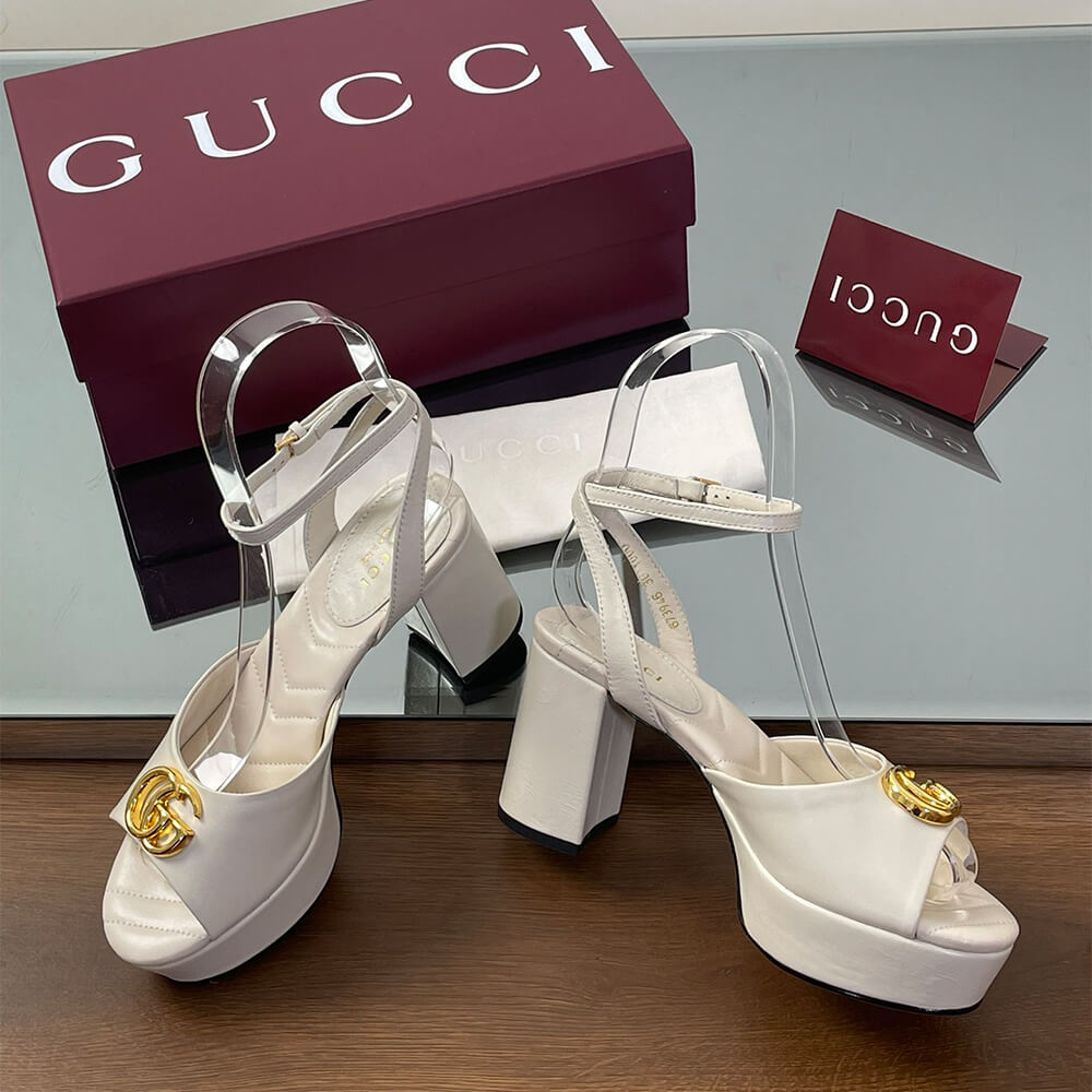 GUCCI Women s platform sandal with Double G