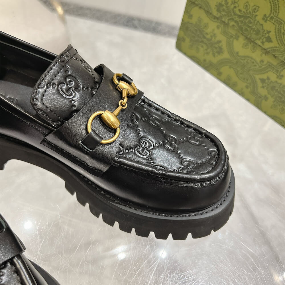 Gucci Women s Horsebit loafer with lug sole