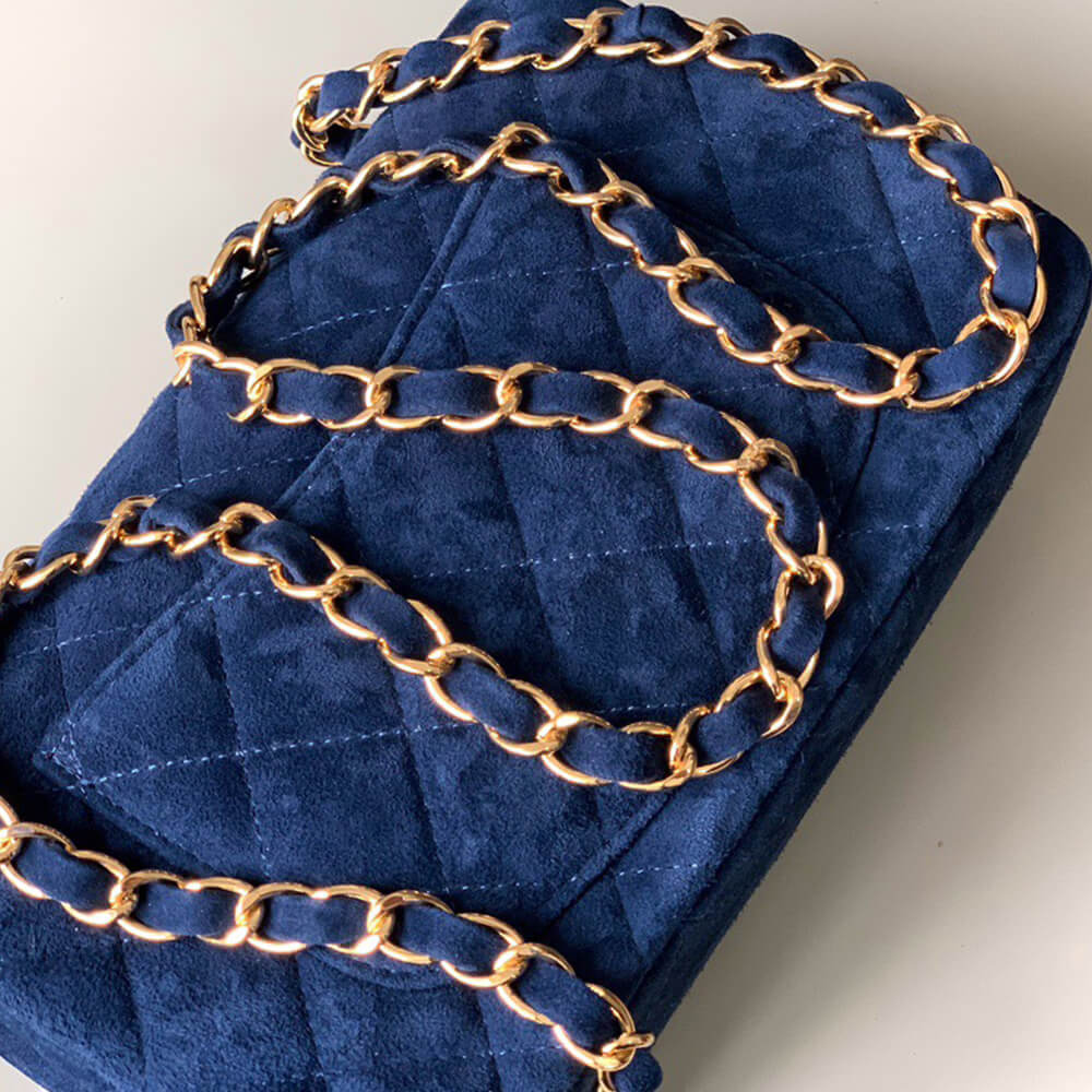 CHANEL SUEDE MINI FLAP BAG(HIGH-END GRADE)