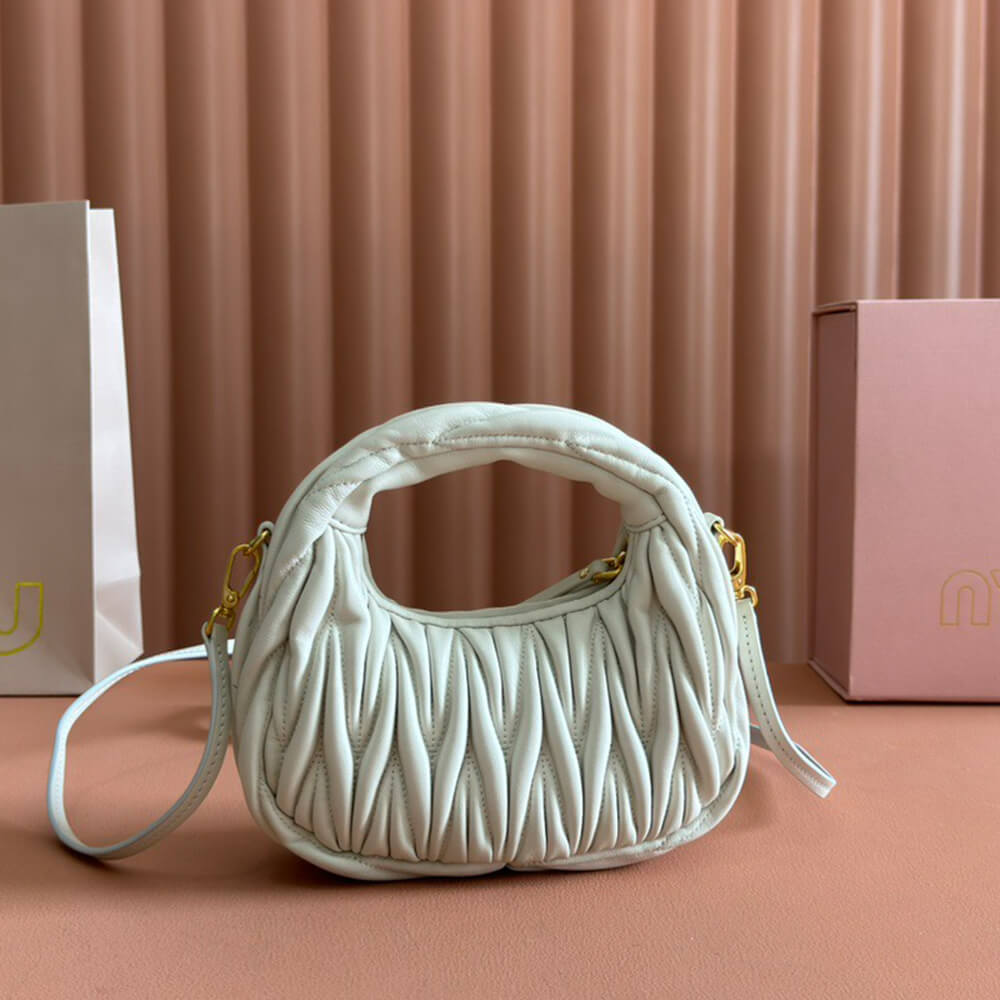 Mini Wander matelasse nappa leather hobo bag(high-end grade)