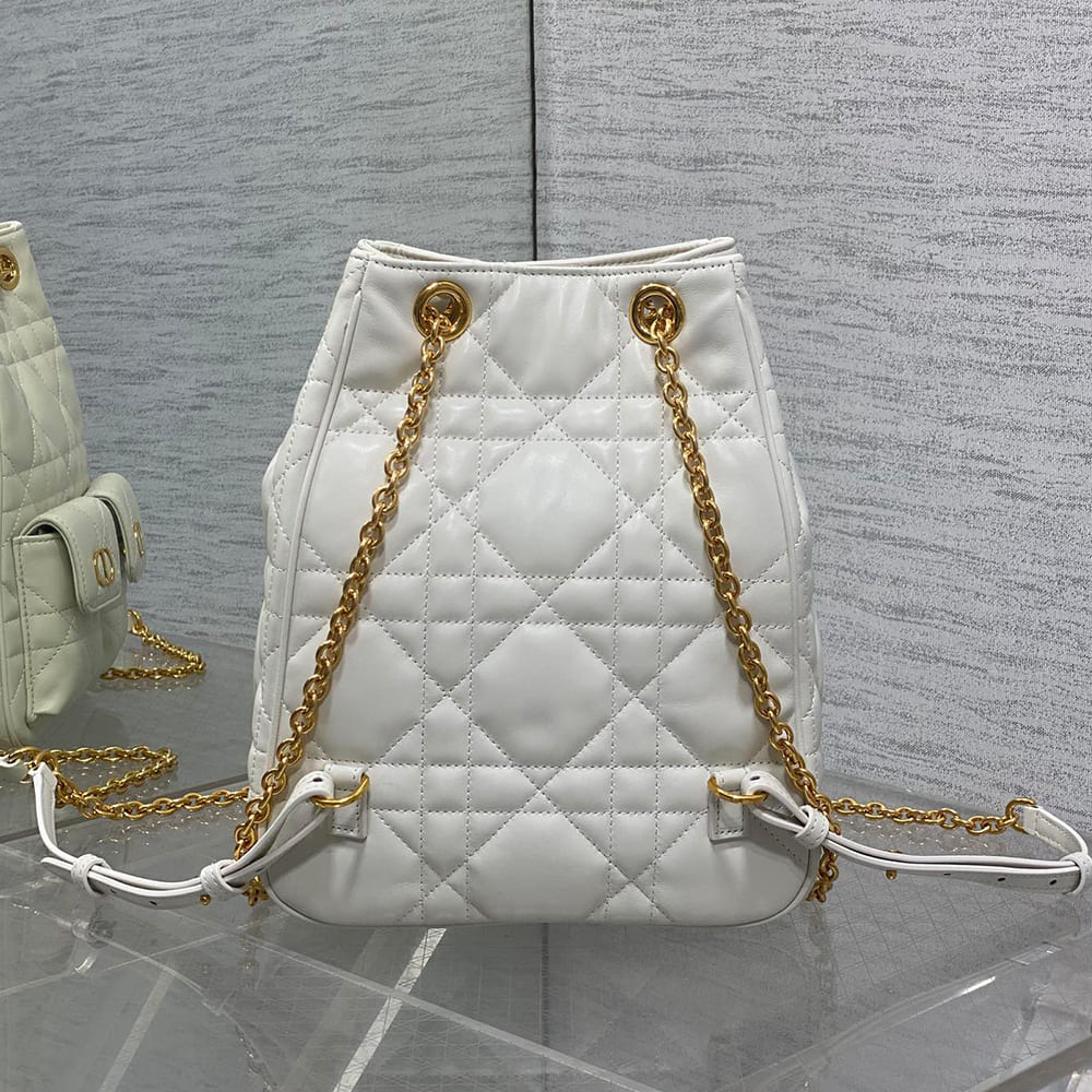Dior Medium Dior Caro Multicarry Backpack with Chain(HIGH-END GRADE)