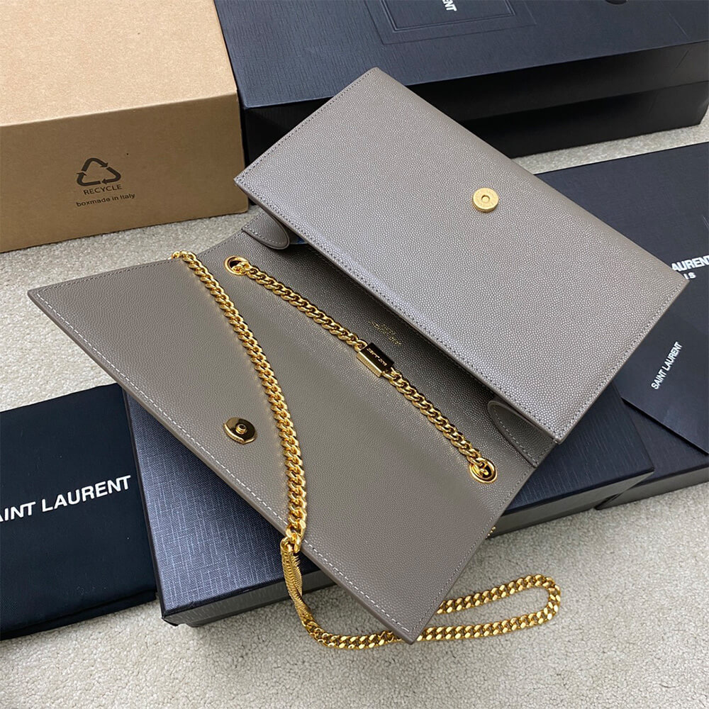 YSL kate medium in grain de poudre embossed leather