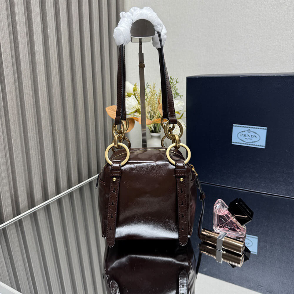 Prada Dangle leather top-handle mini-bag(HIGH-END GRADE)