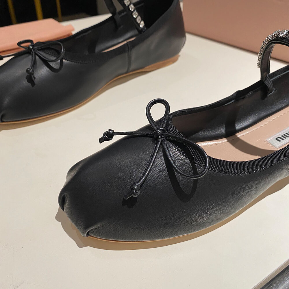 MiuMiu Leather ballerinas