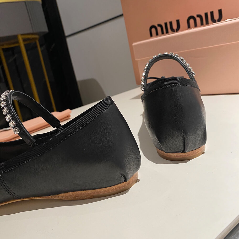 MiuMiu Leather ballerinas