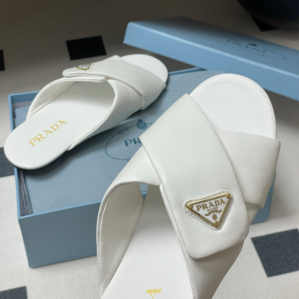 Prada Padded nappa leather slides