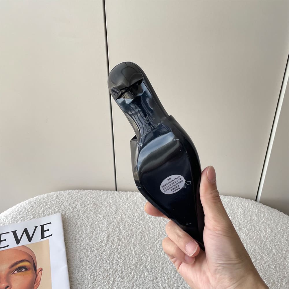 YSL Babylone Breteuil Slingback Pumps in Smooth Leather