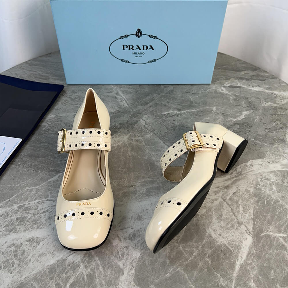 PRADA Patent leather Mary Jane pumps