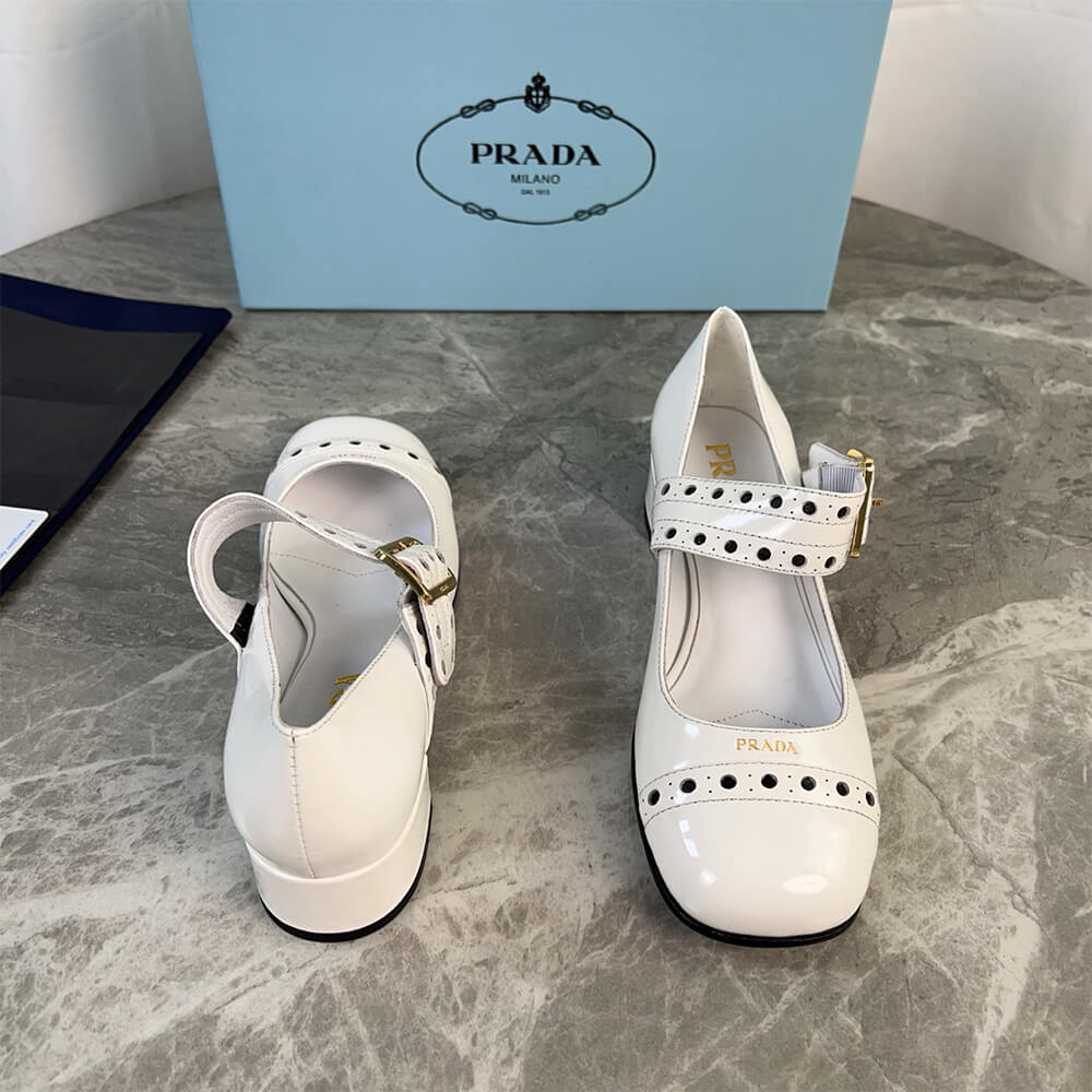 PRADA Patent leather Mary Jane pumps