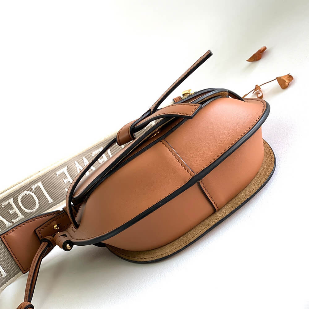 Mini Gate Dual bag in soft calfskin and jacquard(HIGH-END Grade)